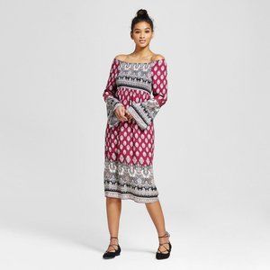 Xhilaration Smocked Midi Dress Size XS